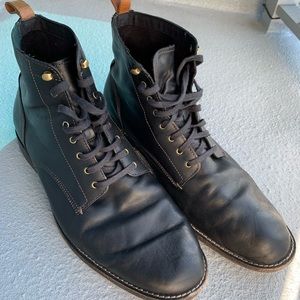 Cole Haan Black Leather Boots Size 12